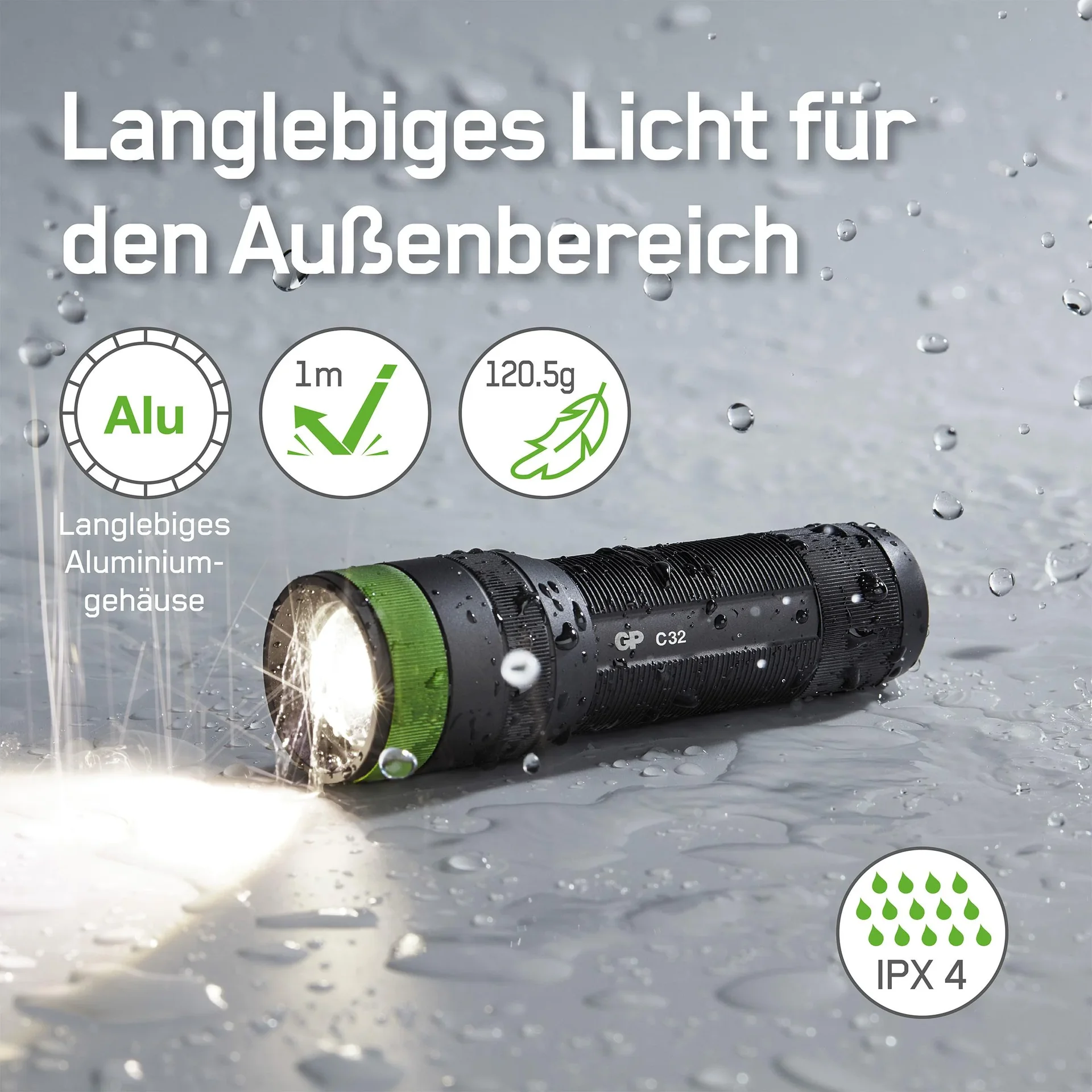 DISCOVERY Taschenlampe mit CRE LED und 300 Lumen, IPX4 - 8