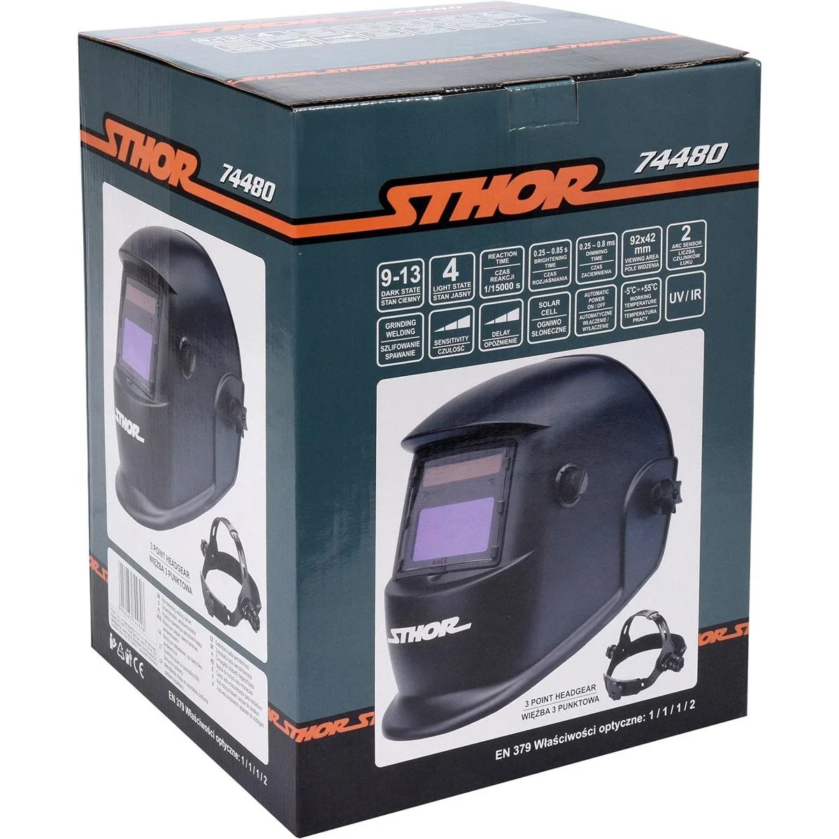 Schweißerhelm - DIN 9-13 - Sichtfeld: 92 x 42 mm - 2