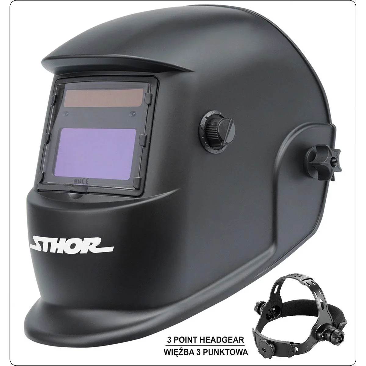 Schweißerhelm - DIN 9-13 - Sichtfeld: 92 x 42 mm - 3