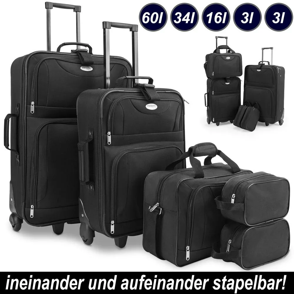 Kofferset 5-teilig schwarz - 0