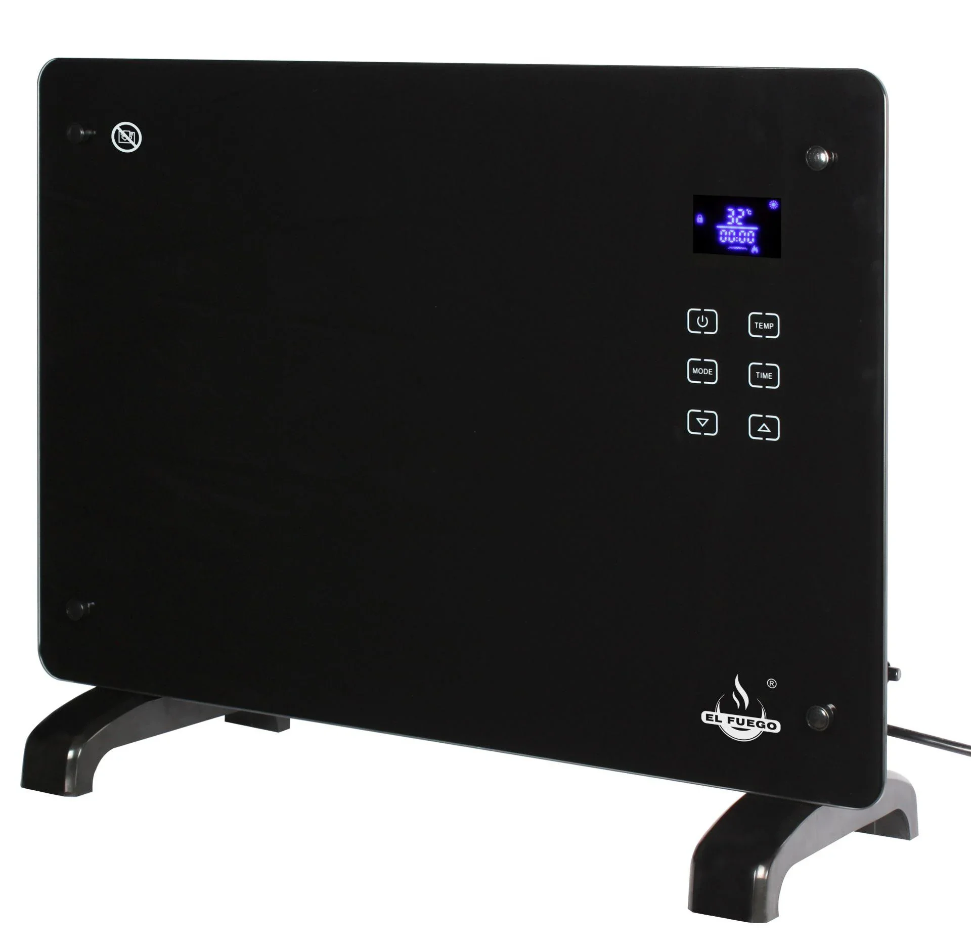 Glaskonvektor,schwarz, 1500 W - 2