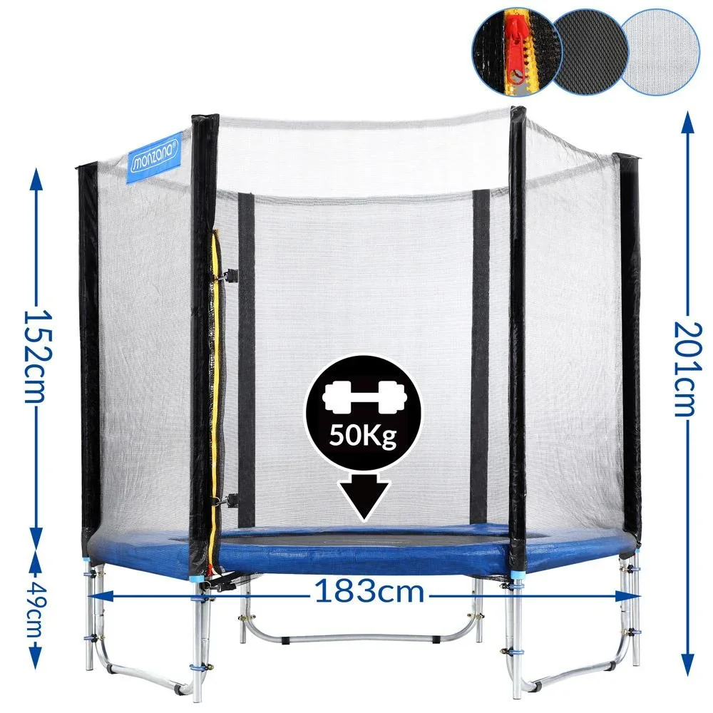 Trampolin Ø183 cm inkl. Sicherheitsnetz TÜV SÜD GS - 7