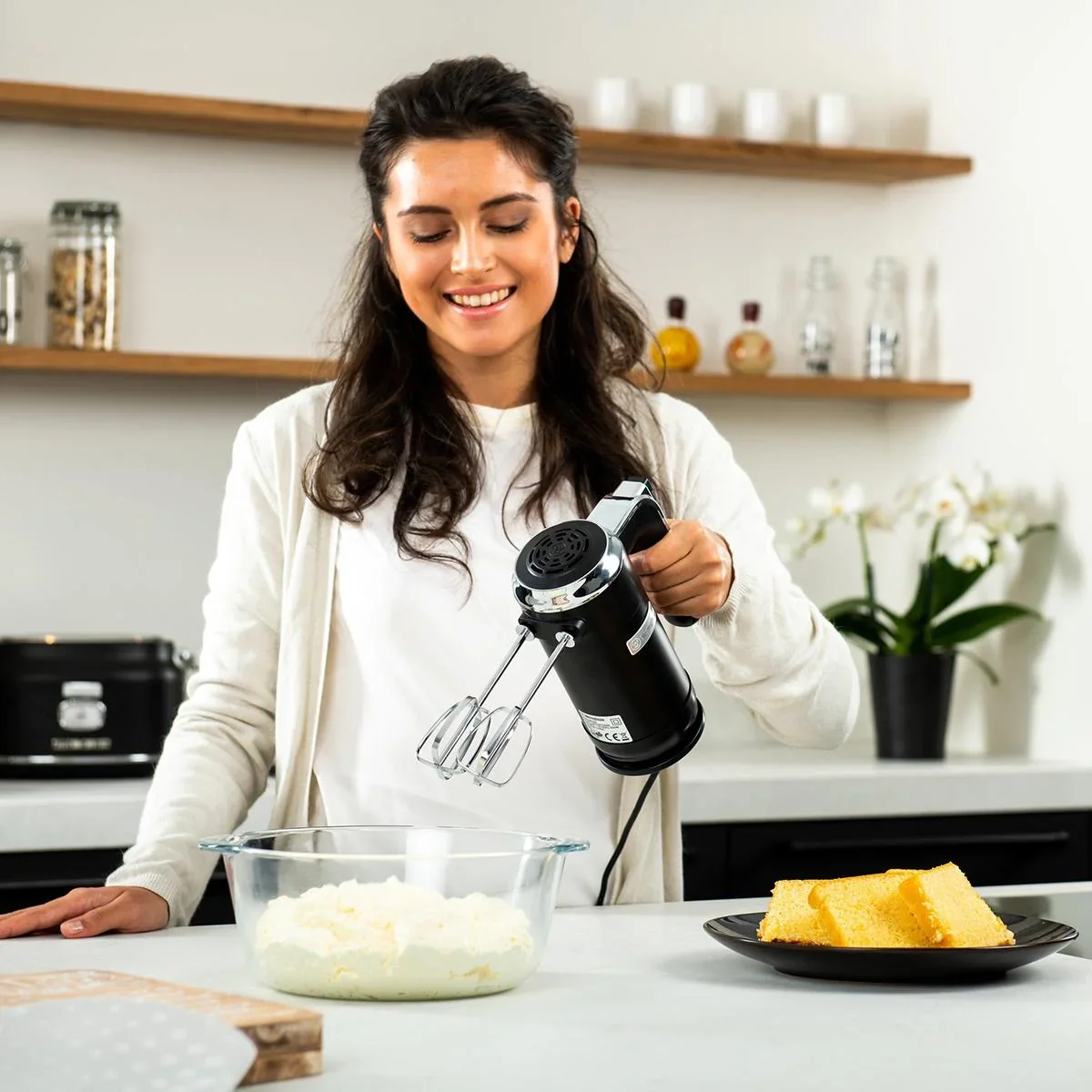 Retro-Handmixer - Schwarz - 4