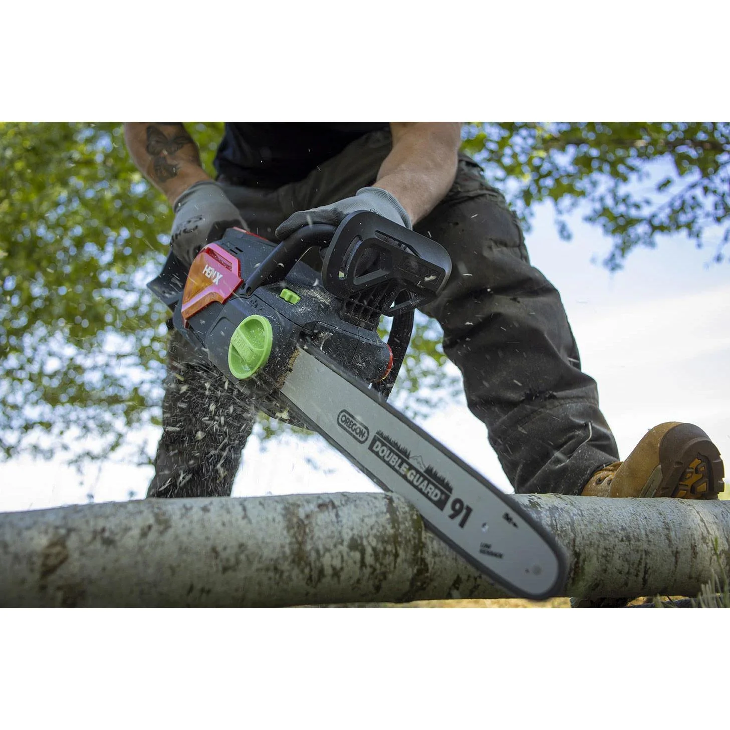 Kettensäge + 5.0 Batterie & Schnellladegerät 40 Volt Li-ion - 2