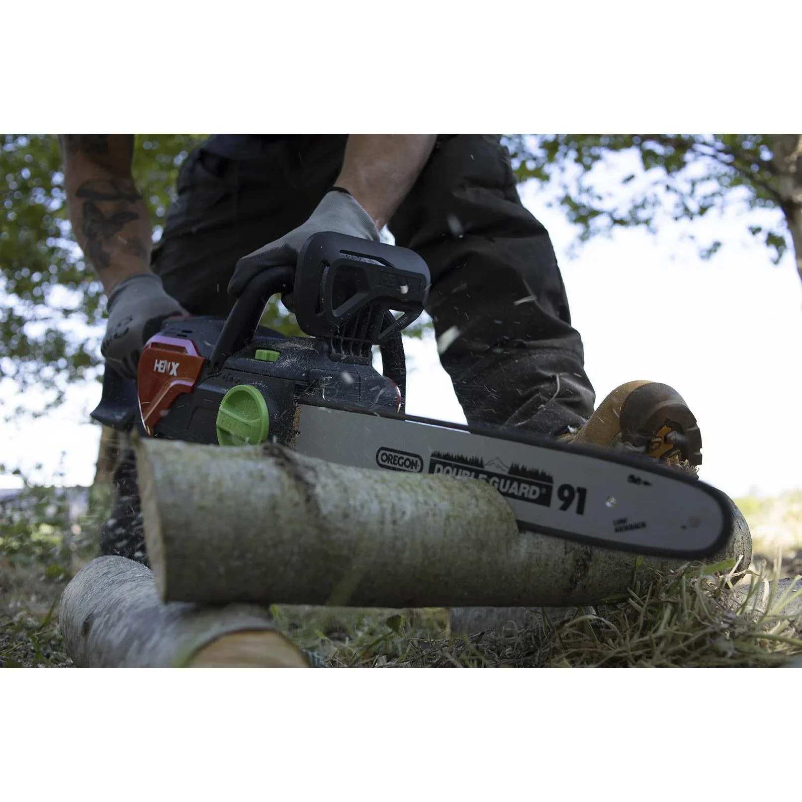 Kettensäge + 5.0 Batterie & Schnellladegerät 40 Volt Li-ion - 3