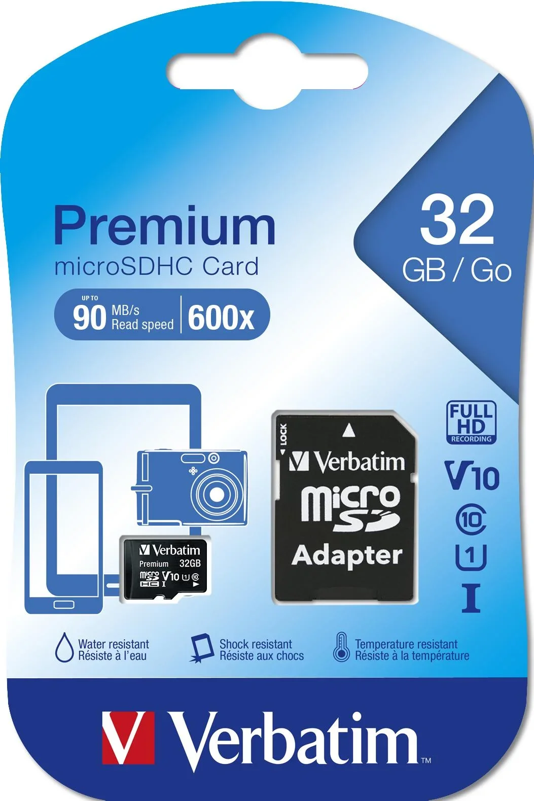 32 GB microSDHC Speicherkarte mit SD Karten-Adapter, Class10 - 0