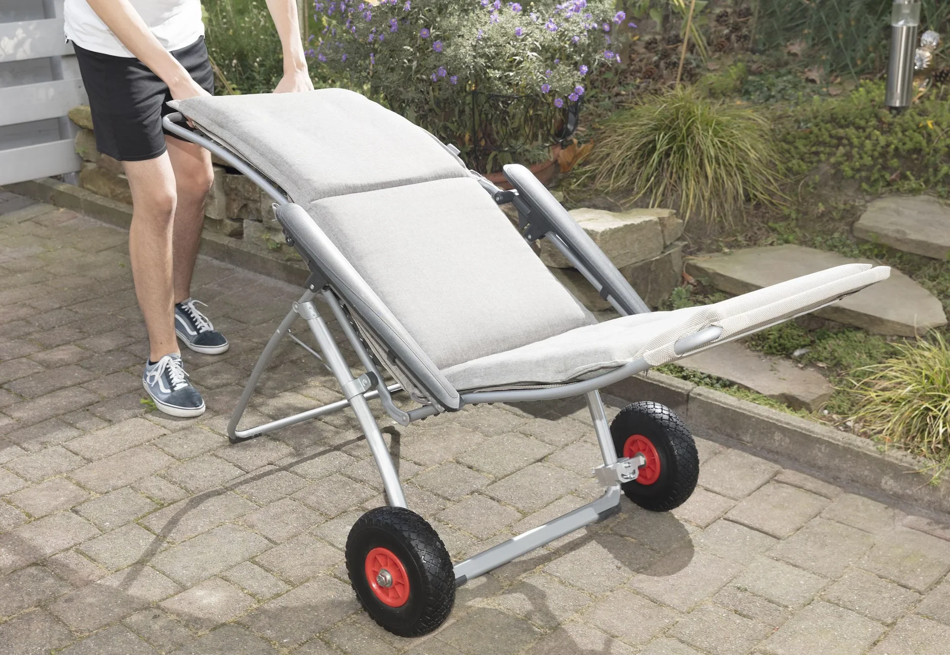 Stützräder Anbausatz für Schubkarren, 2er Set - 4