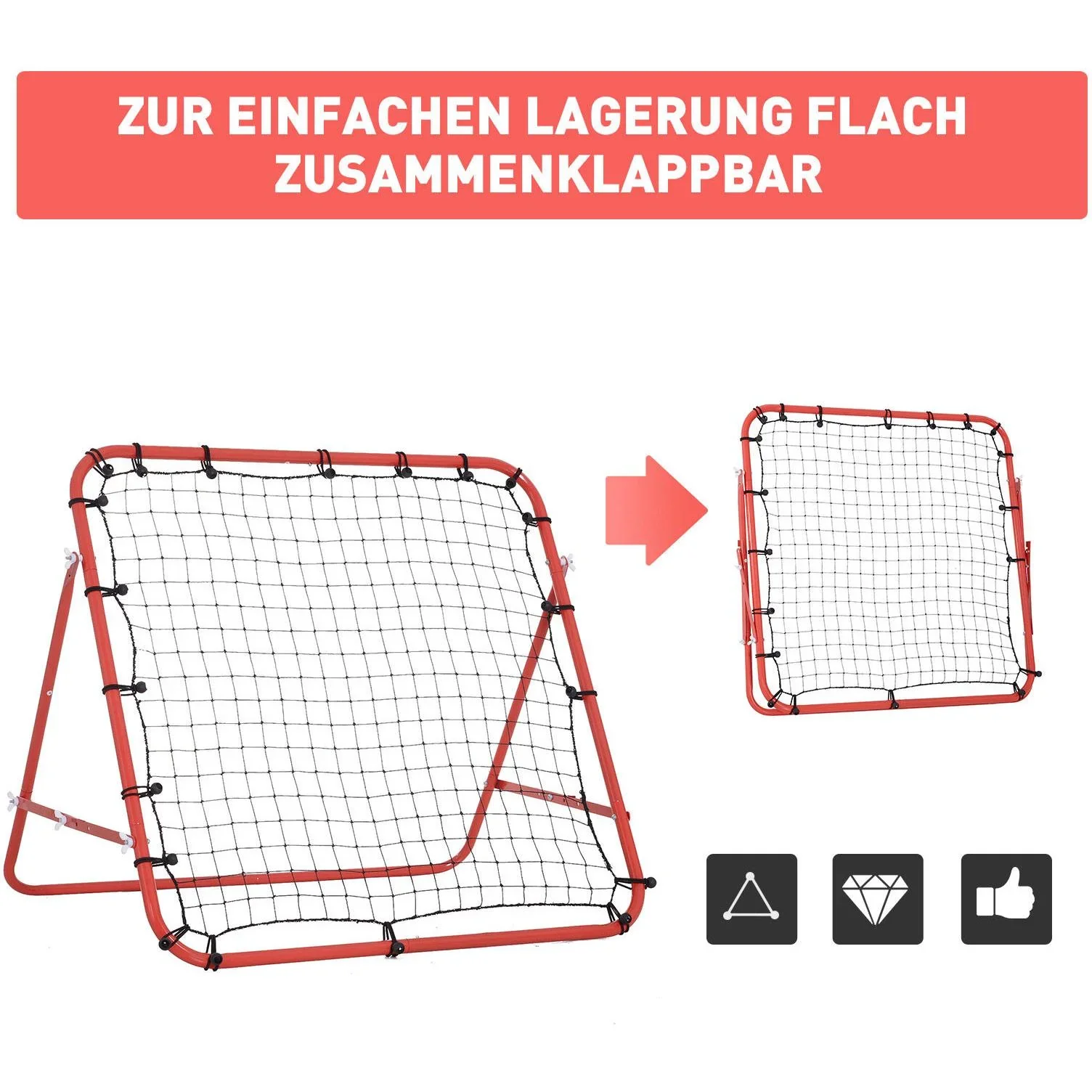 Fußball Rebounder mit verstellbaren Winkeln - 0