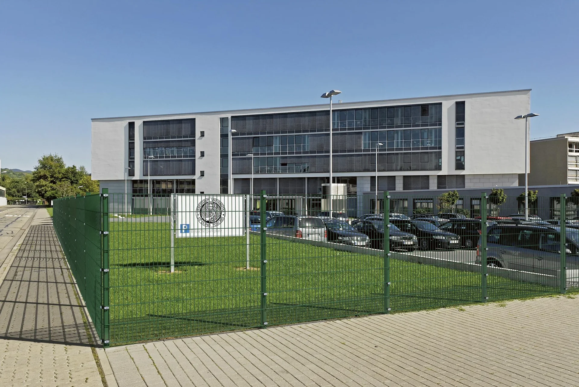 Doppelstabmattenzaun Komplettset, grün, Höhe 160 cm, Länge 28 m - 3