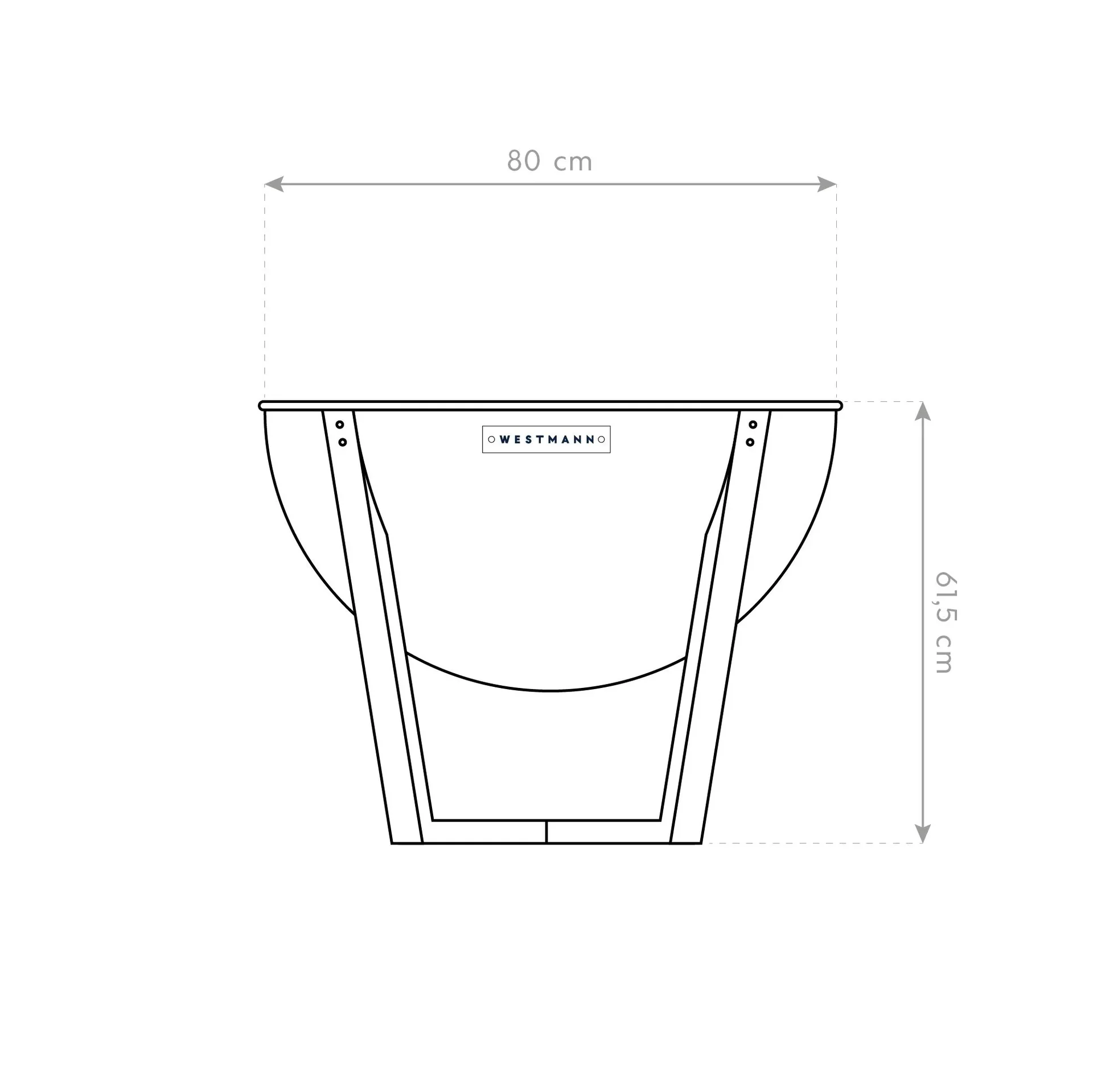 Feuerstelle Premium Grill und Feuerstelle 81x81x62 cm Schwarz - 3