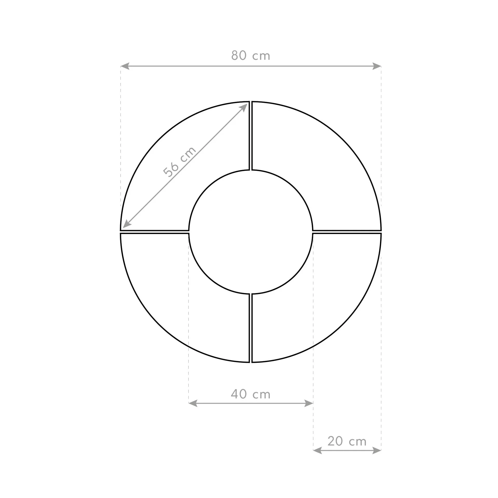 Feuerstelle Premium Grill und Feuerstelle 81x81x62 cm Schwarz - 6