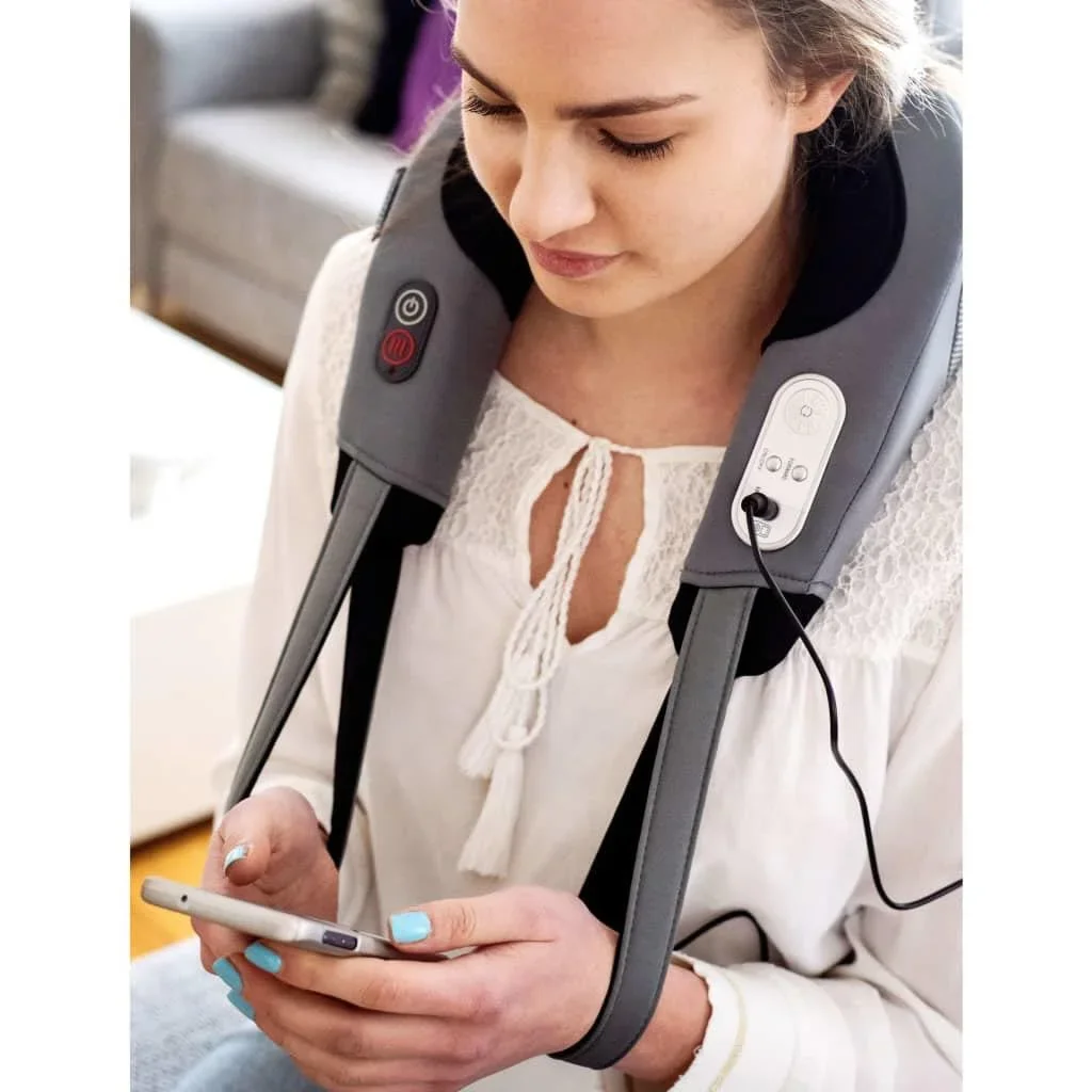 Nackenmassagegerät mit Lautsprechern NM A90 schwarz und grau - 0