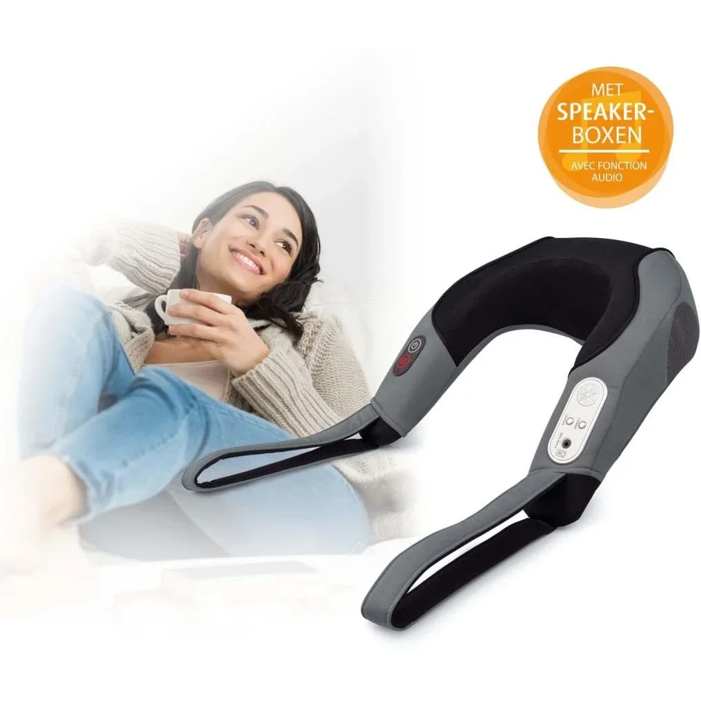 Nackenmassagegerät mit Lautsprechern NM A90 schwarz und grau - 1
