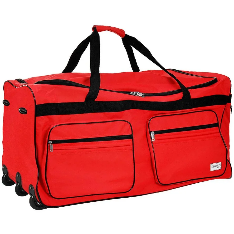 XXL Reisetasche mit Trolleyfunktion rot 160 LITER - 0