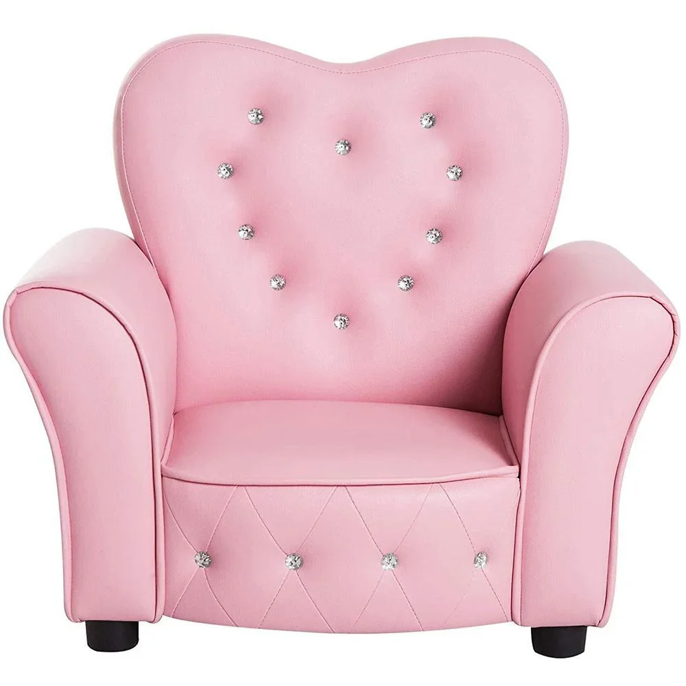 Kindersessel Kindersofa Prinzessin Minisofa herzförmig Rosa - 0