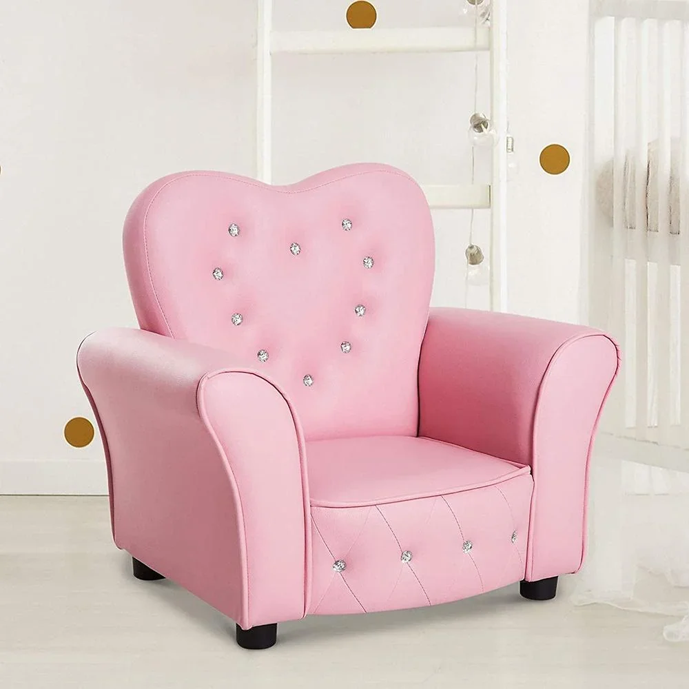 Kindersessel Kindersofa Prinzessin Minisofa herzförmig Rosa - 1