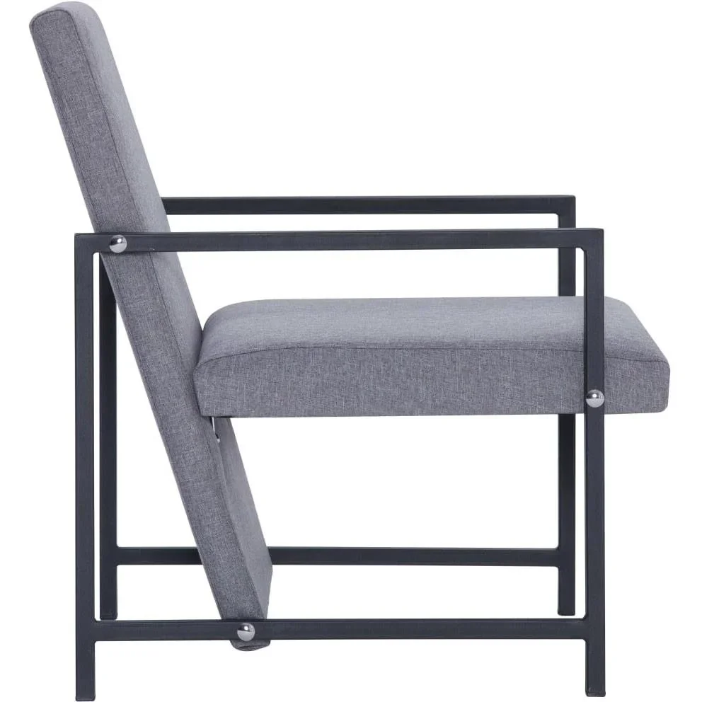 Sessel Stoff hellgrau - 3