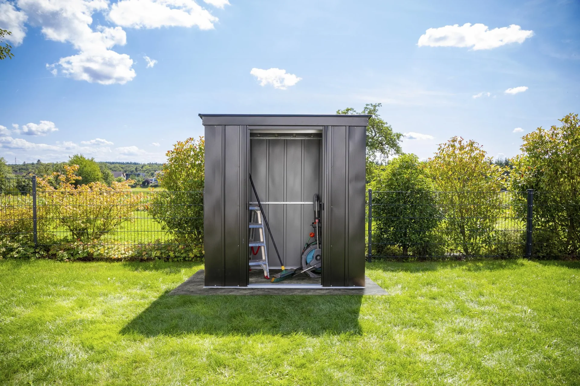 Metallgerätehaus 8x4 onyx schwarz - 2