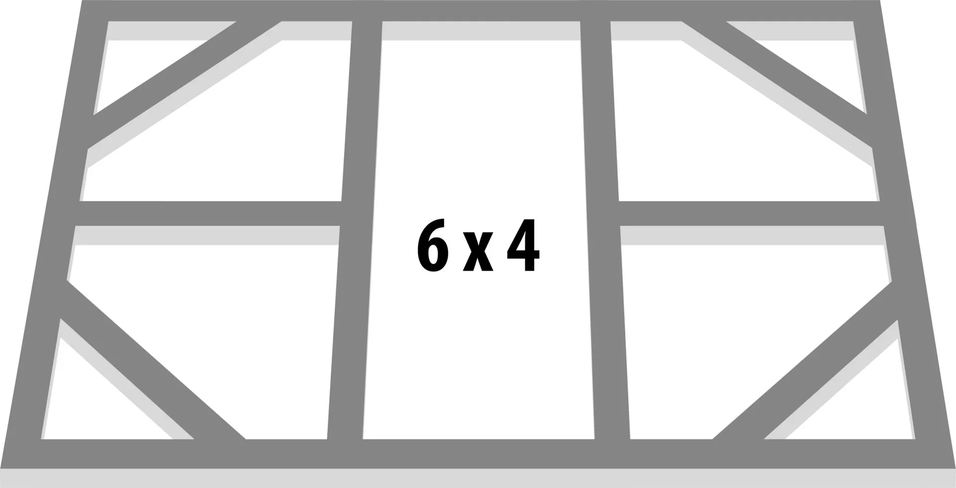 Fundamentbodenrahmen 6x4 für Skillion - 0