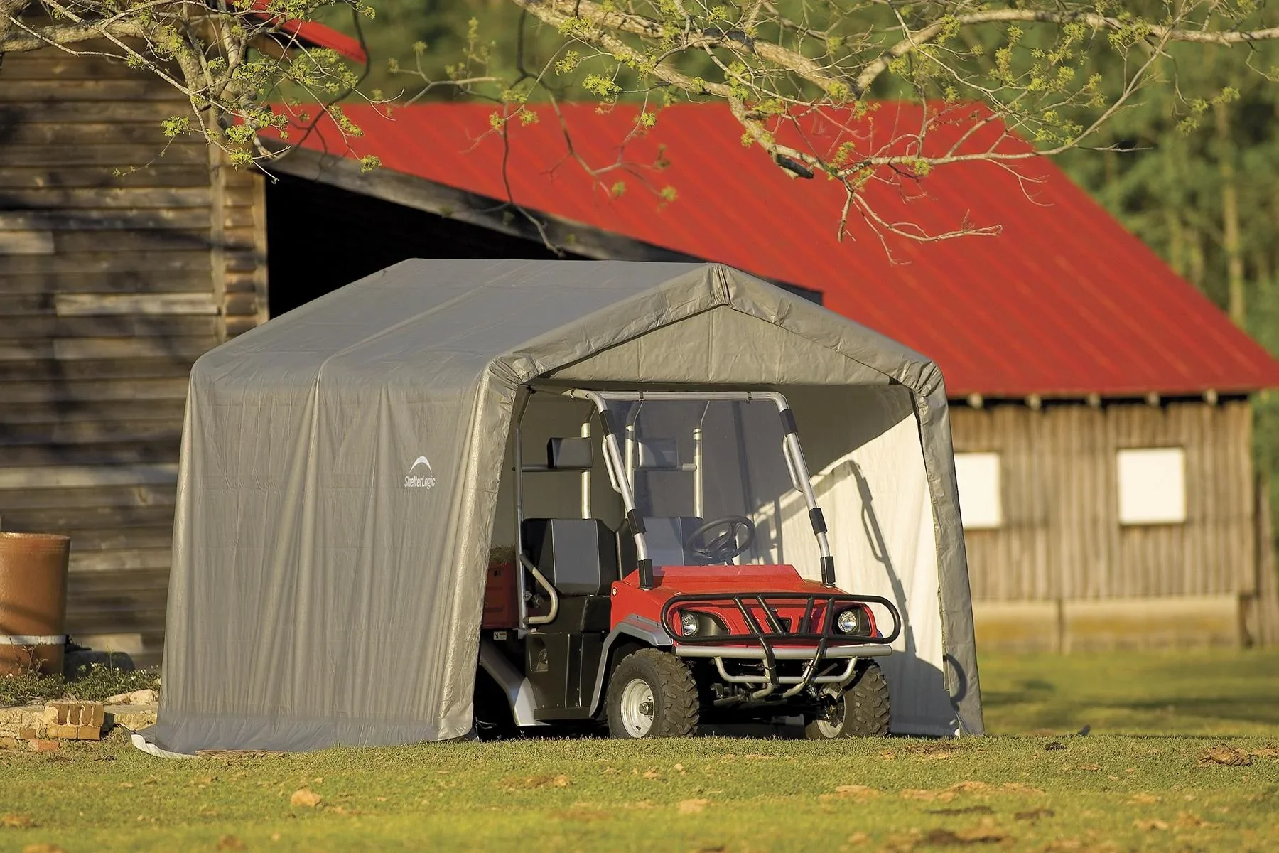 Foliengerätehaus 9 m² grau, 300x300 cm - 2