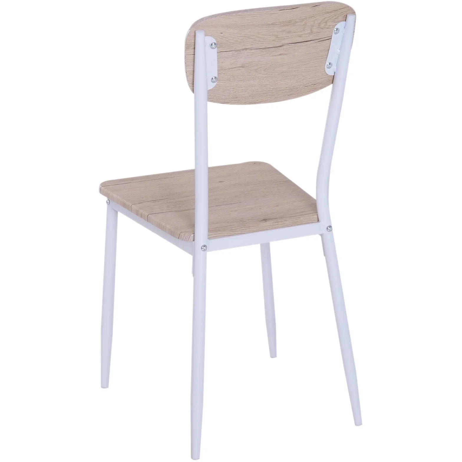 3-teilige Essgruppe Sitzgruppe Esstisch Set Holztisch Naturholzmaserung mit 1 Tisch + 2 Stühlen - 5