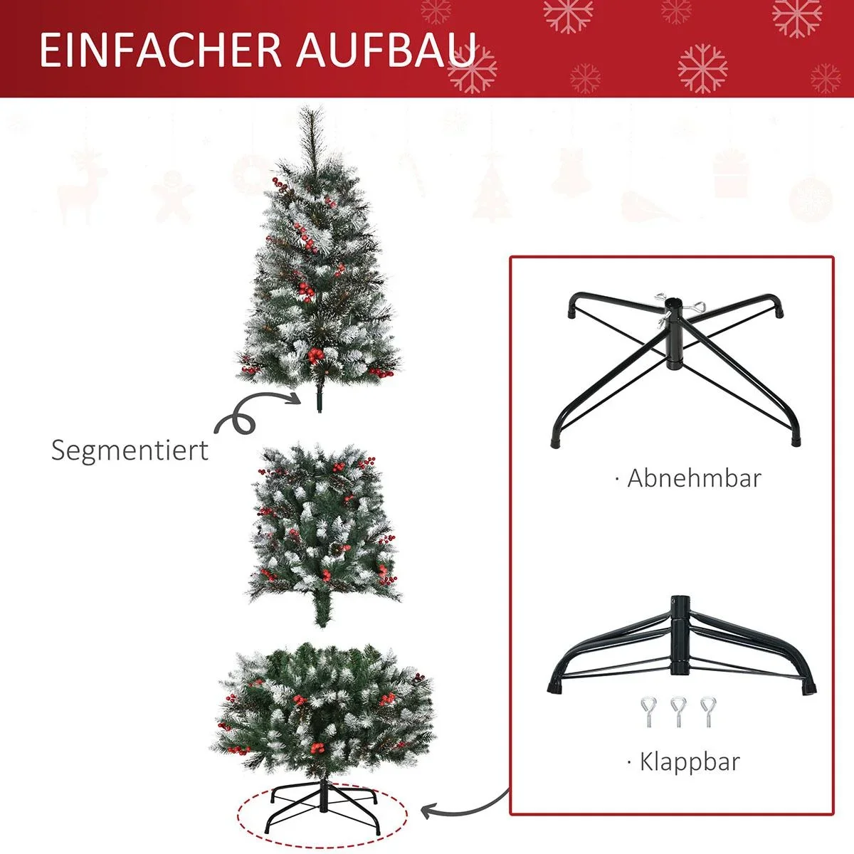 Künstlicher Weihnachtsbaum Weihnachtsbaum, Christbaum, Tannenbaum | Aosom.de - 0
