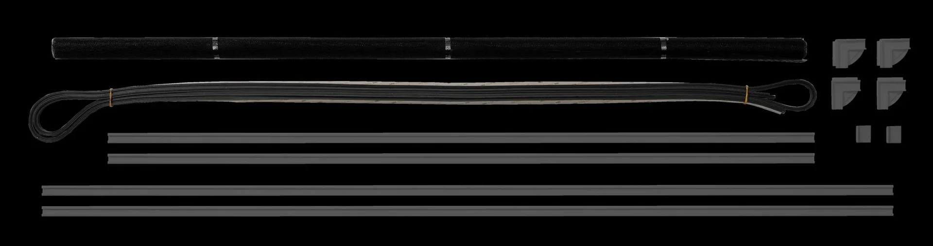 Fliegengitter-Magnetrahmen mit Fiberglasgewebe, Farbe anthrazit, 100 x 120 cm - 4