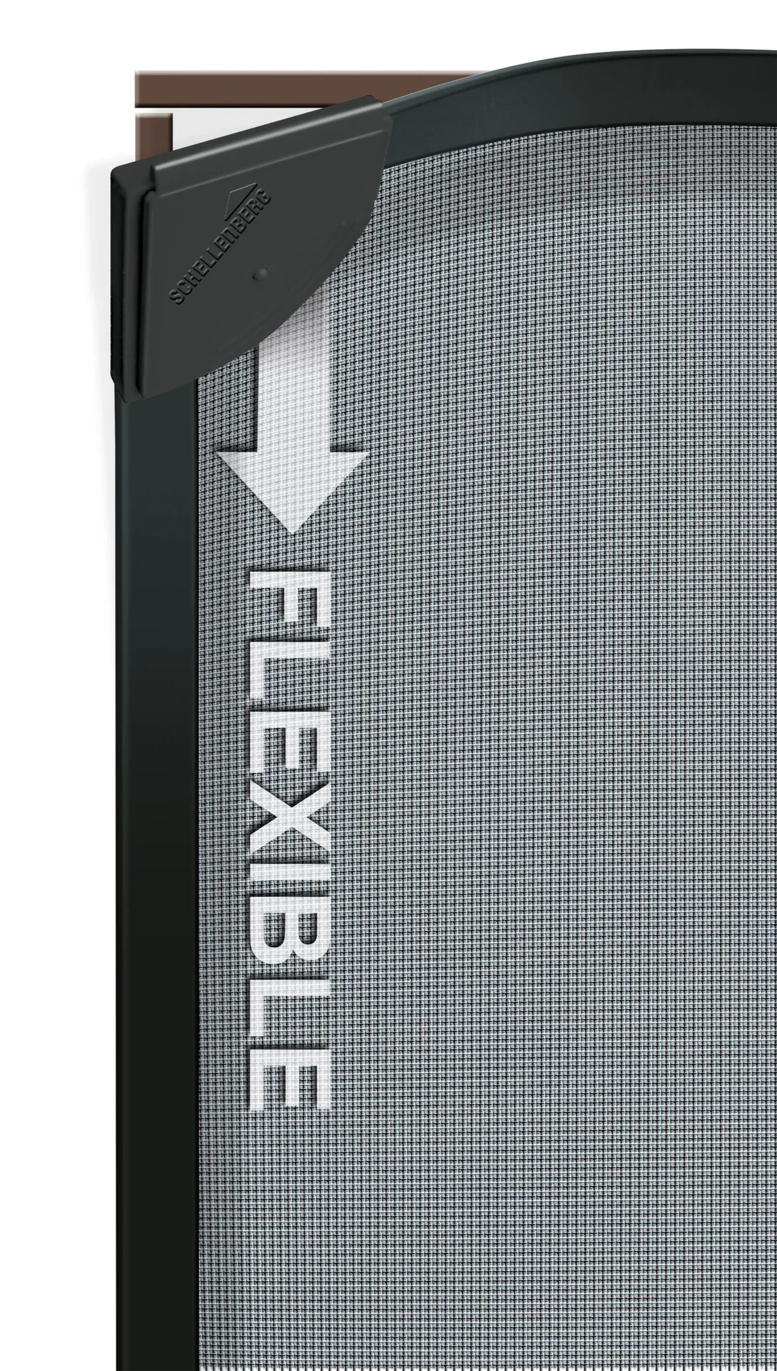 Fliegengitter-Magnetrahmen mit Fiberglasgewebe, Farbe anthrazit, 100 x 120 cm - 5