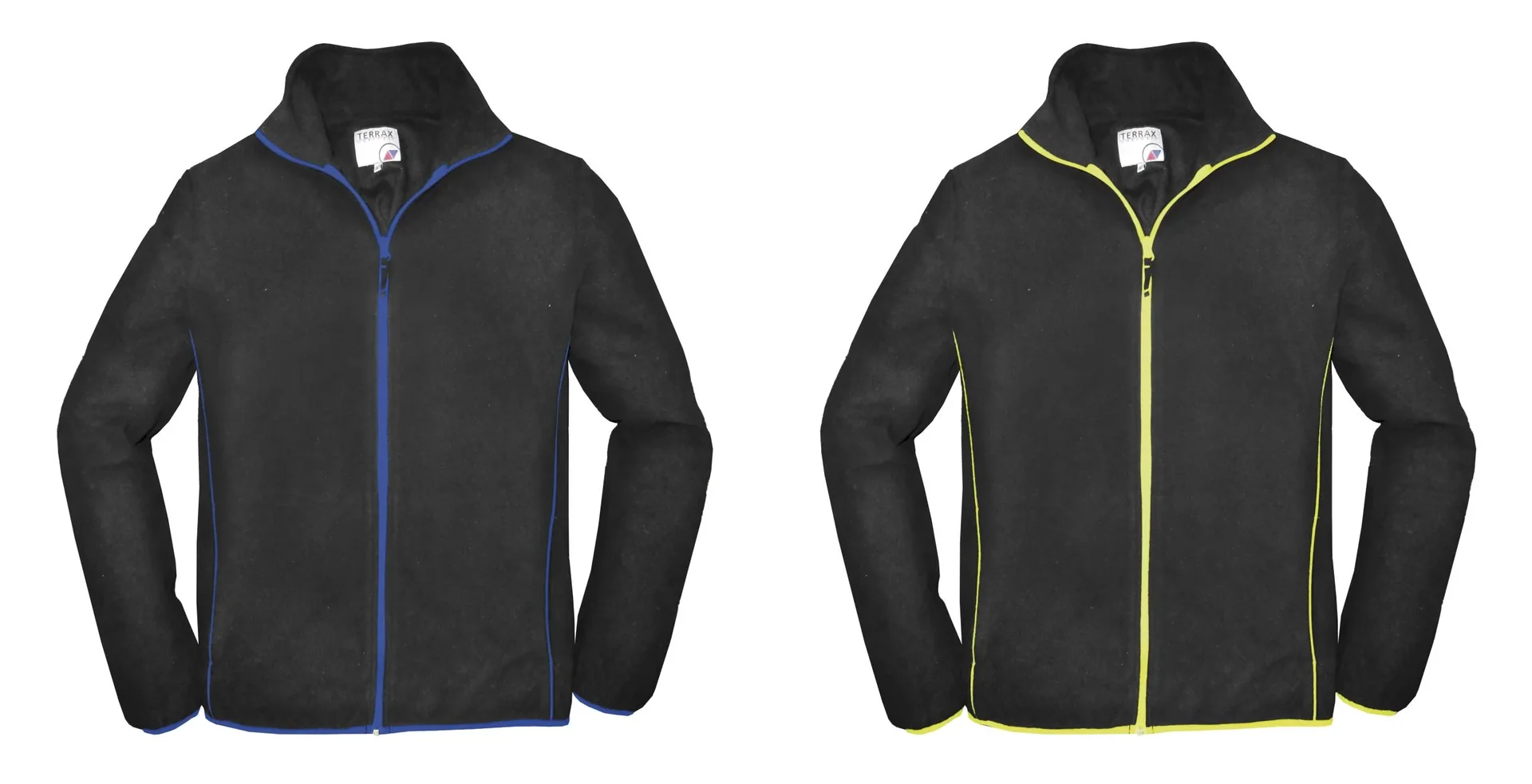 Fleecejacke in leichter Qualität, Farbe schwarz/limette, Gr.M - 2