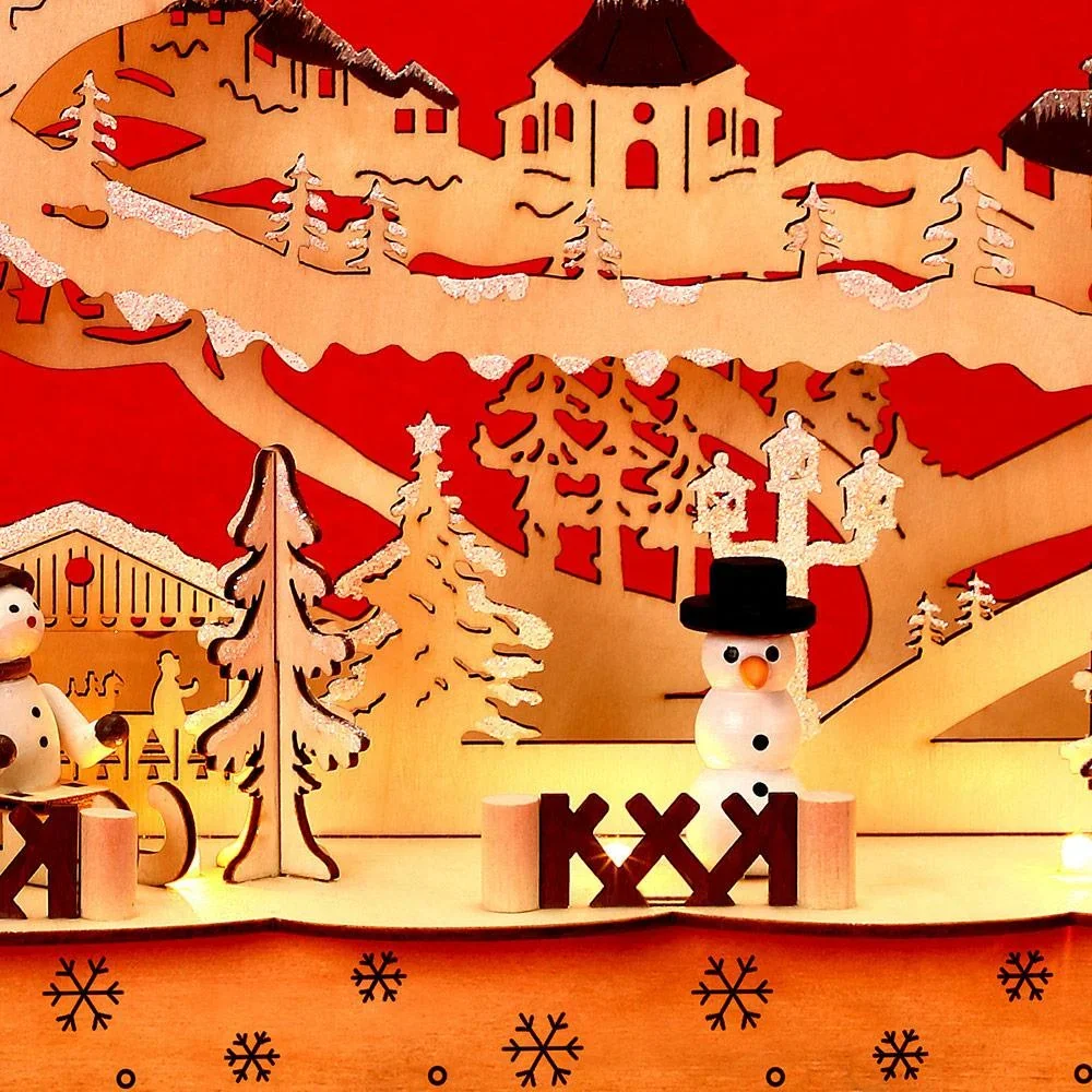 LED-Kerzenbogen - Kerzenständer - Weihnachten - Holz - 3