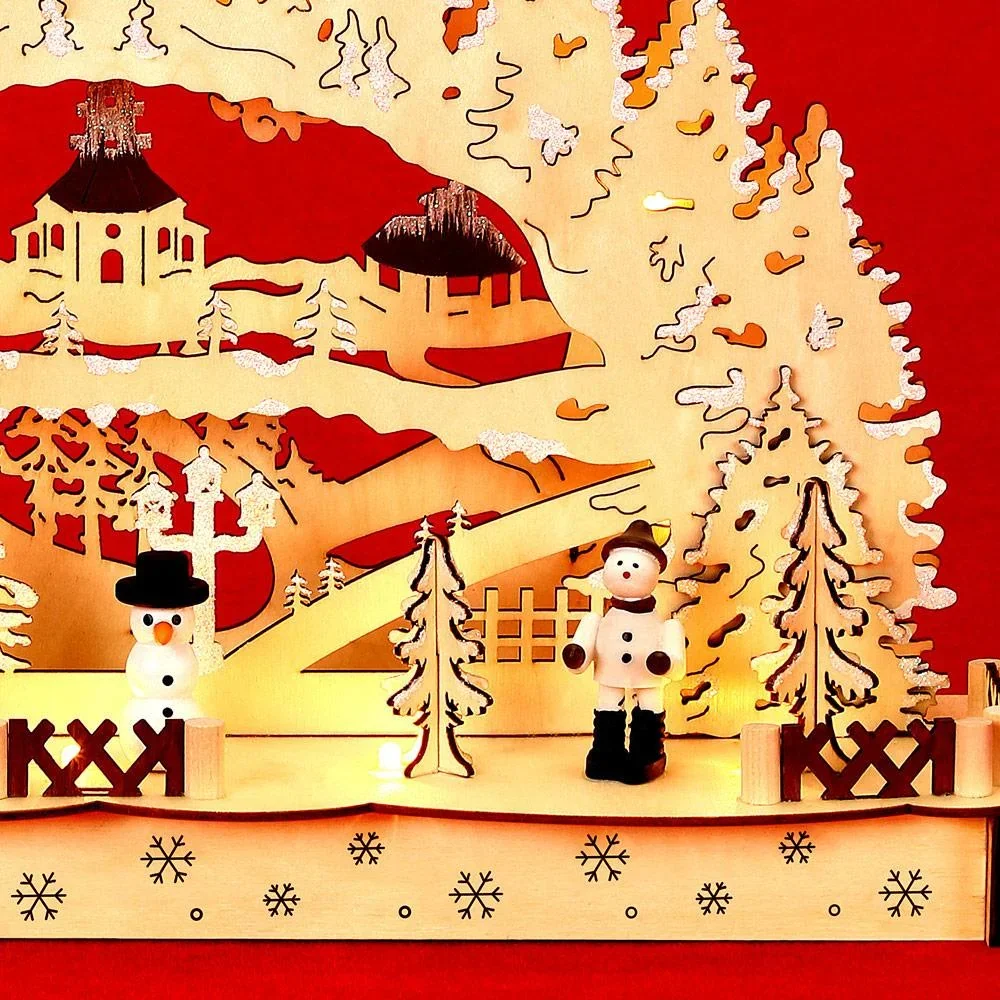 LED-Kerzenbogen - Kerzenständer - Weihnachten - Holz - 4