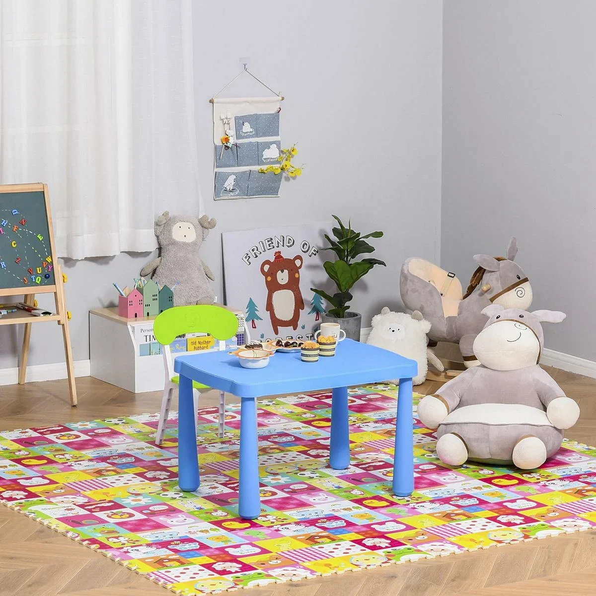 Puzzlematte für Babys Kinder Spielmatte spiel erziehung klappbar EVA foam Tiere Muster 61,5 x 61,5 cm - 2