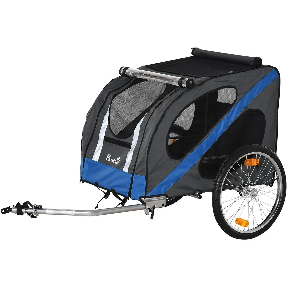 Fahrradanhänger für Hunde schwarz, rot - 7