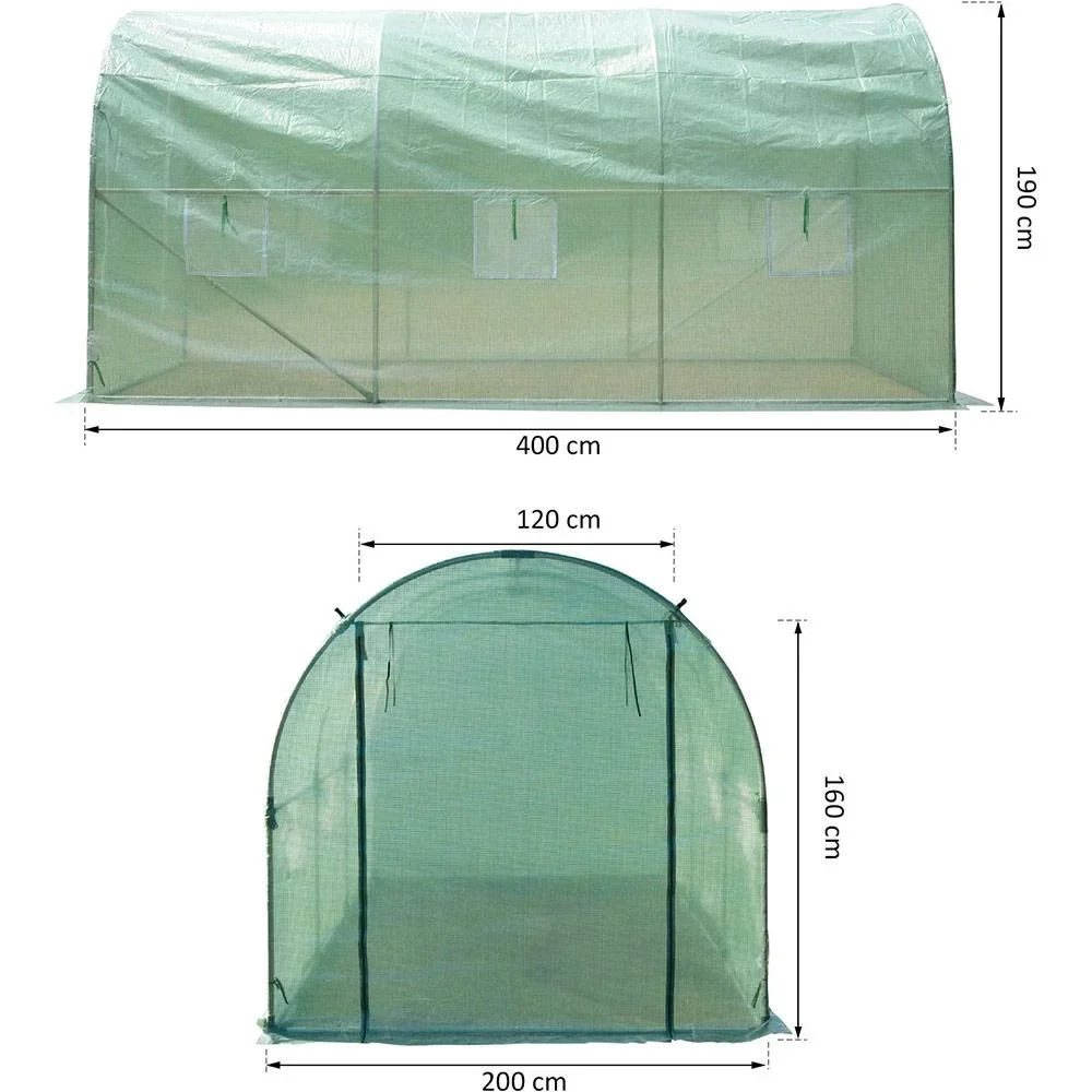 Tomatenhaus mit Fenster grün - 0