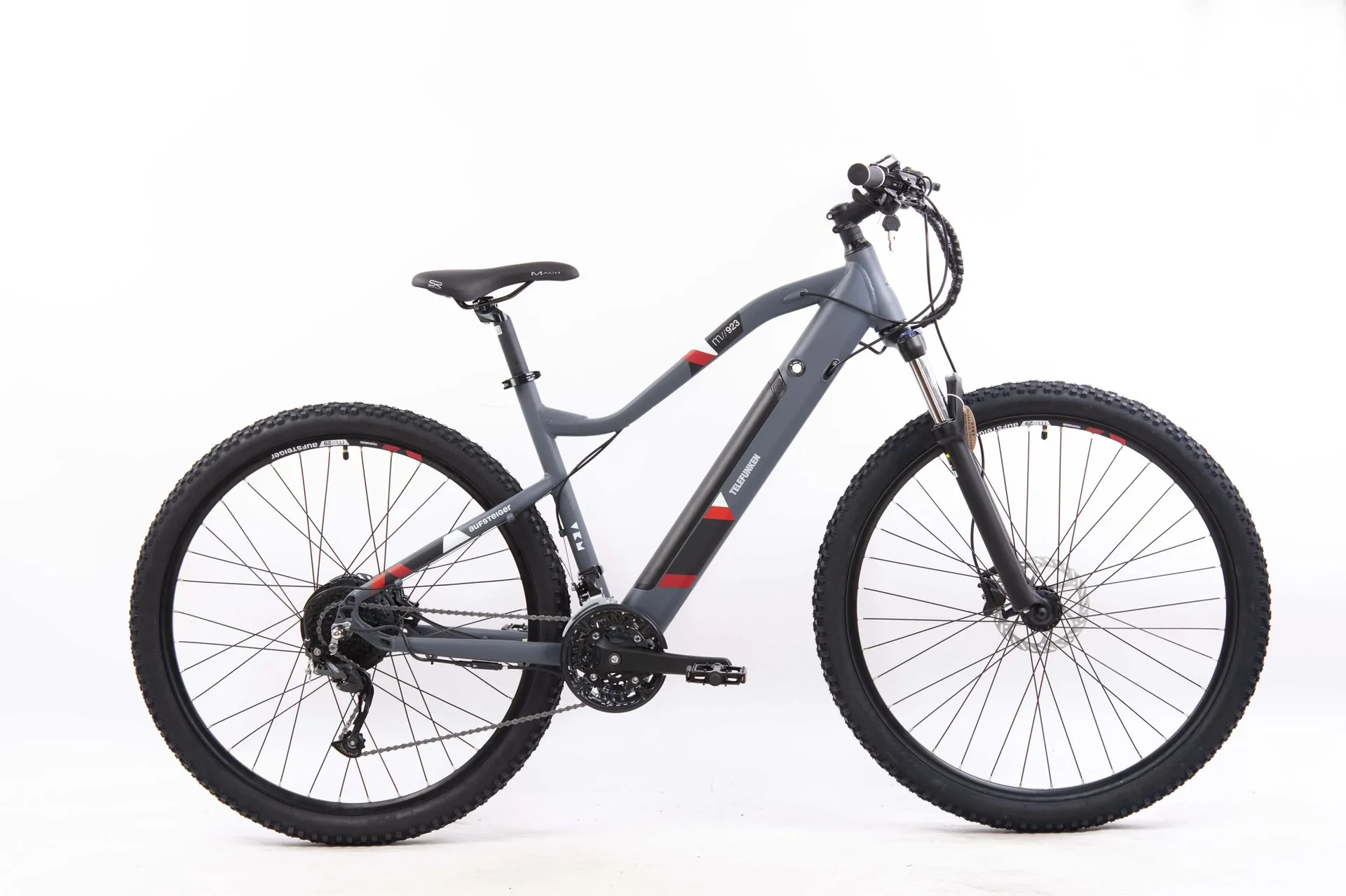 Unisex Alu MTB E-Bike, 27,5 Zoll, 27-Gang Kettenschaltung, grau, Aufsteiger M923 Hardtail - 0