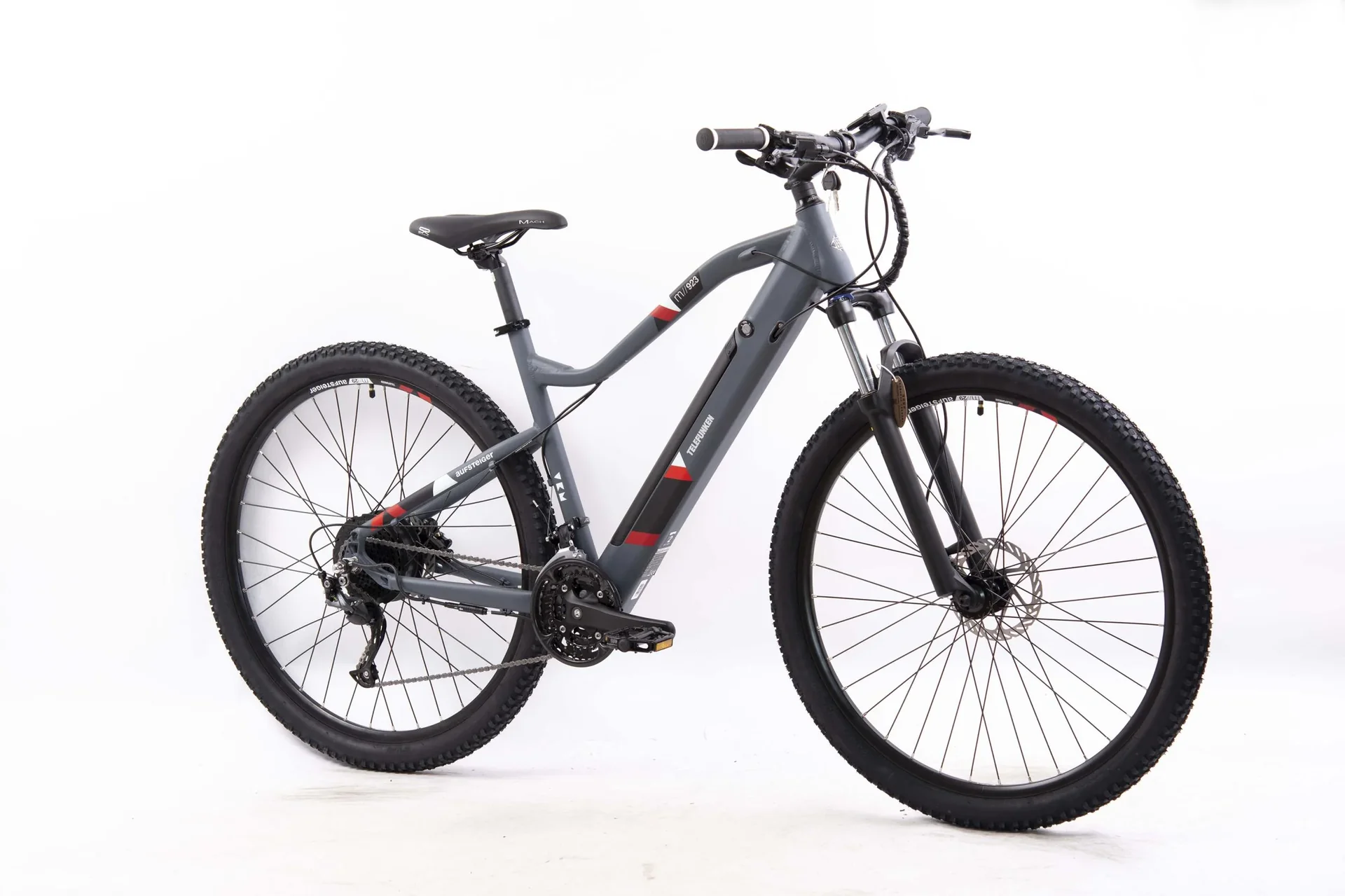 Unisex Alu MTB E-Bike, 27,5 Zoll, 27-Gang Kettenschaltung, grau, Aufsteiger M923 Hardtail - 2