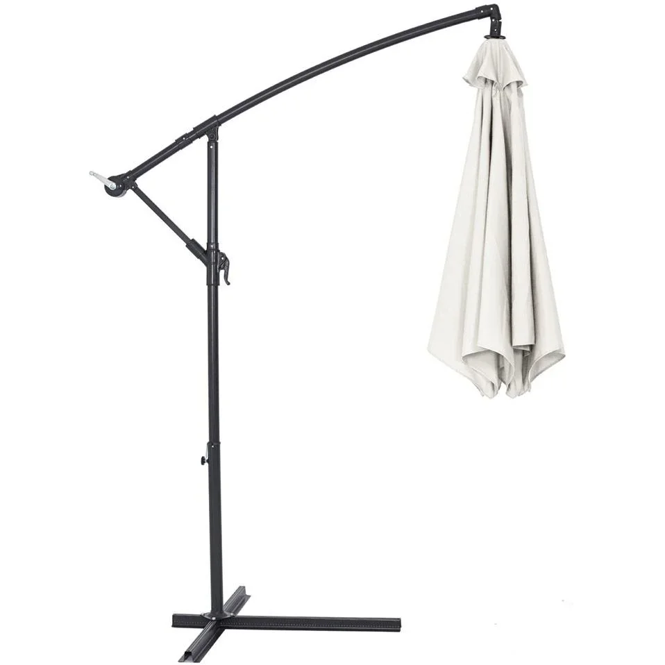 Sonnenschirm zusammenklappbare Aluminiumcreme Ø 330 cm UV-Schutz 40+ - 5