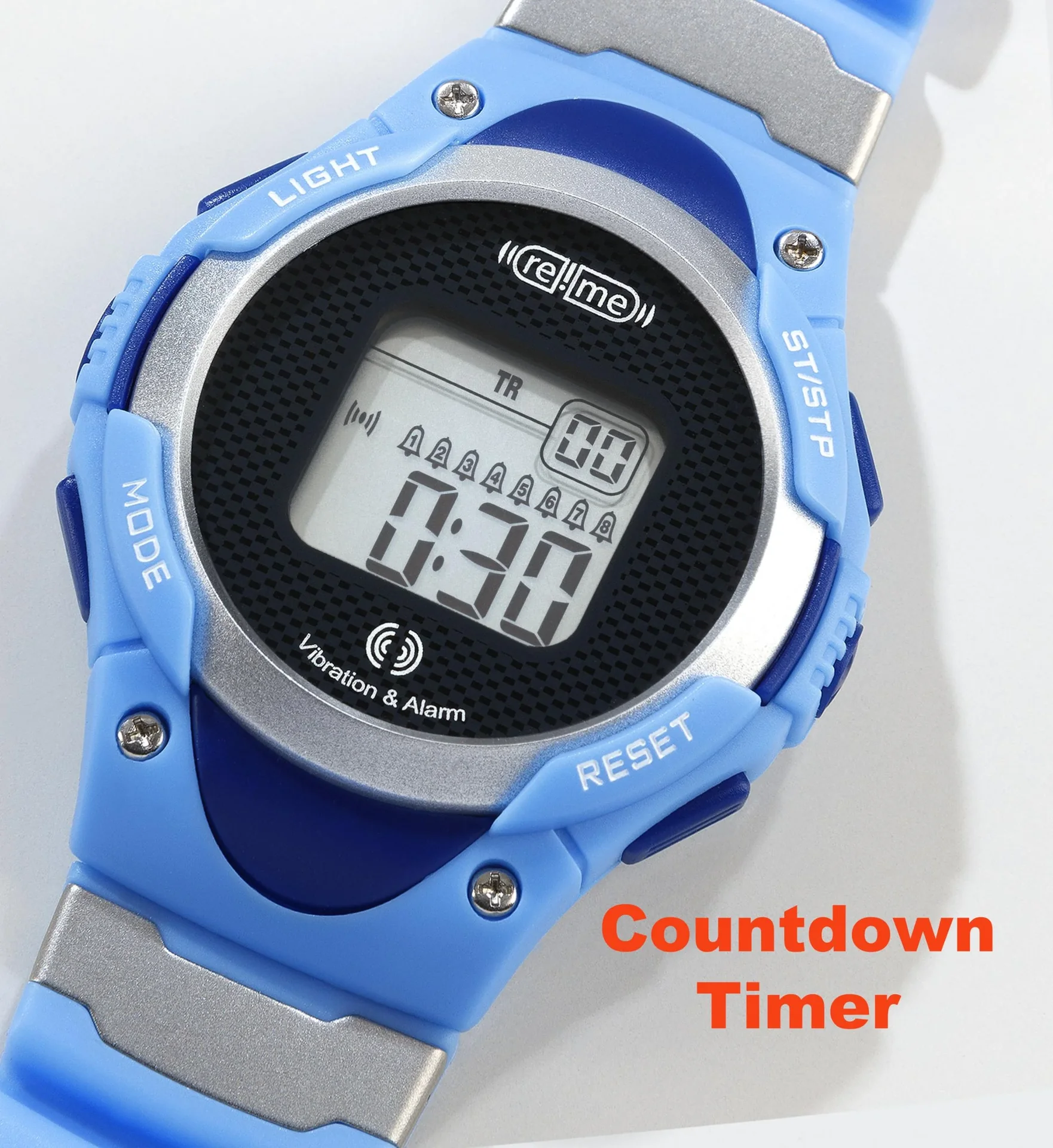 Armbanduhr, mit 8-fach Alarm, Stoppuhr und Count-Down-Funktion (Kurzzeitwecker) - 1