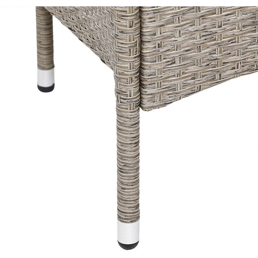 Gartenbank / Love Bench mit Box / Tisch mit Sitzkissen 143x64x87cm - Grau - 1