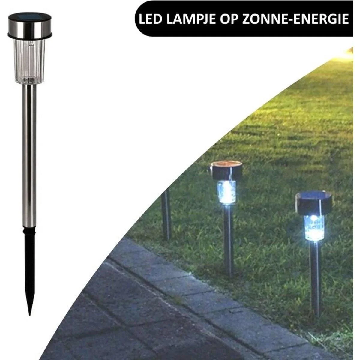 Solar-Gartenleuchte mit LED - 2