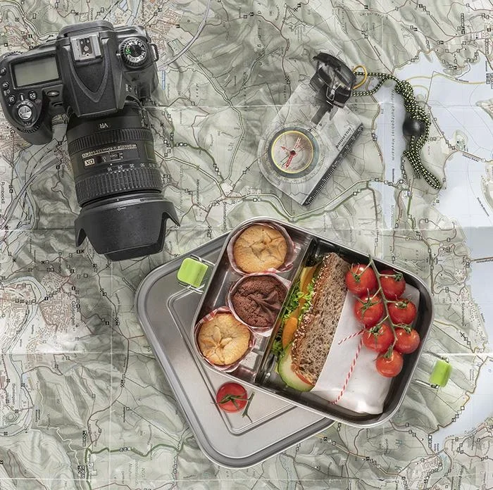 Hochwertige langlebige Edelstahl Lunchbox/Brotdose 1,4L inklusive Trennwand / auslaufsichere Frischhaltedose / Bento Box - 0