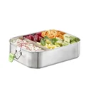 Hochwertige langlebige Edelstahl Lunchbox/Brotdose 1,4L inklusive Trennwand / auslaufsichere Frischhaltedose / Bento Box - 5