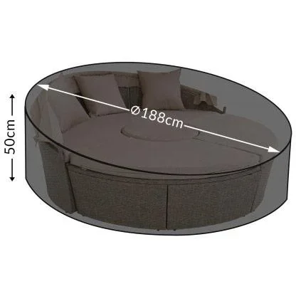 Abdeckung Garden Day Bed Oxford, 188 x 50cm, silber - 1