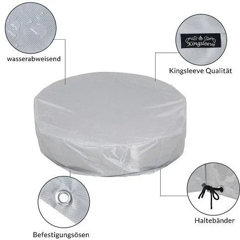 Abdeckung Garden Day Bed Oxford, 188 x 50cm, silber - 2