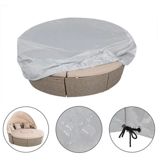 Abdeckung Garden Day Bed Oxford, 188 x 50cm, silber - 3