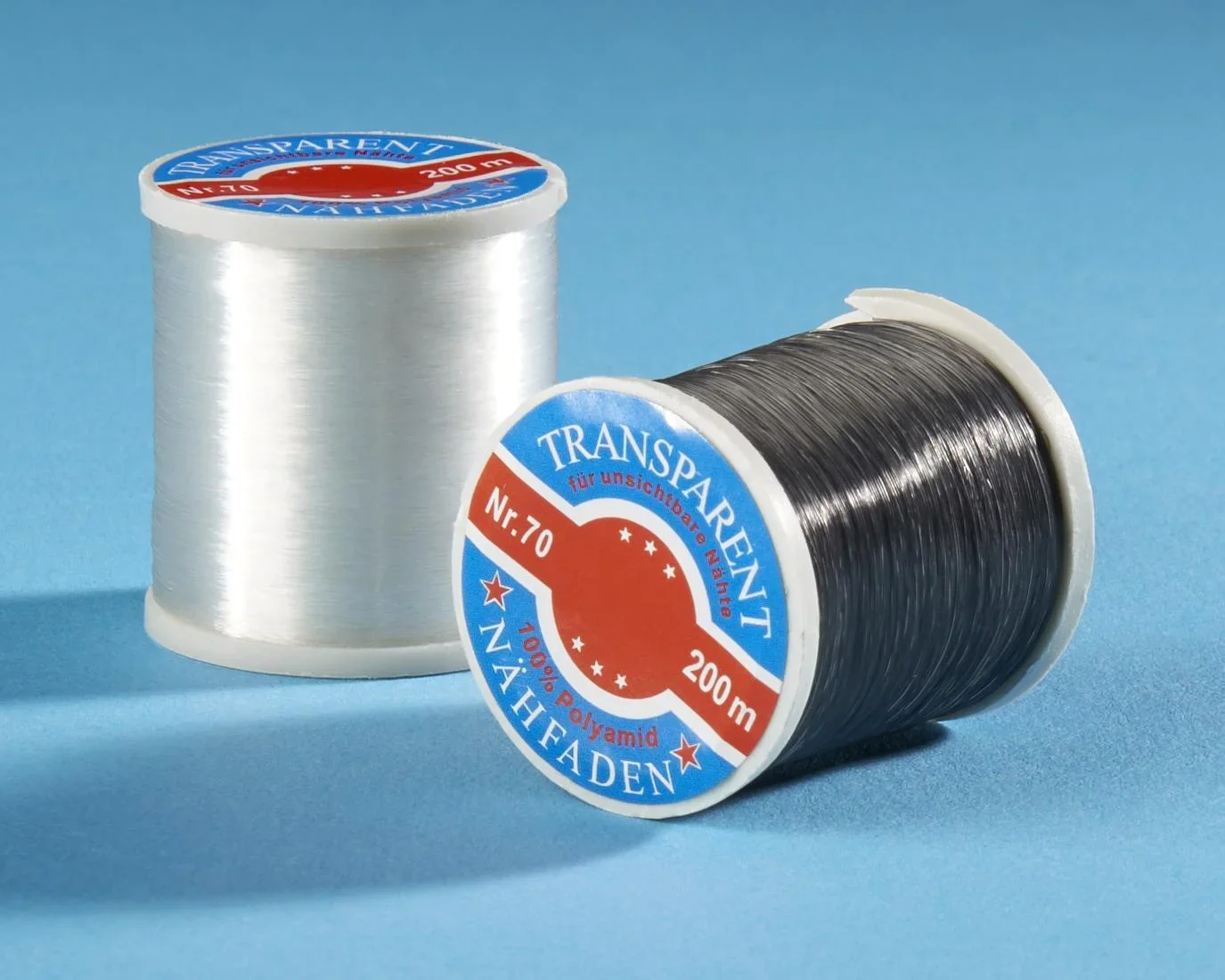 Transparent - Nähfaden hell / dunkel 2 x 200m - 1