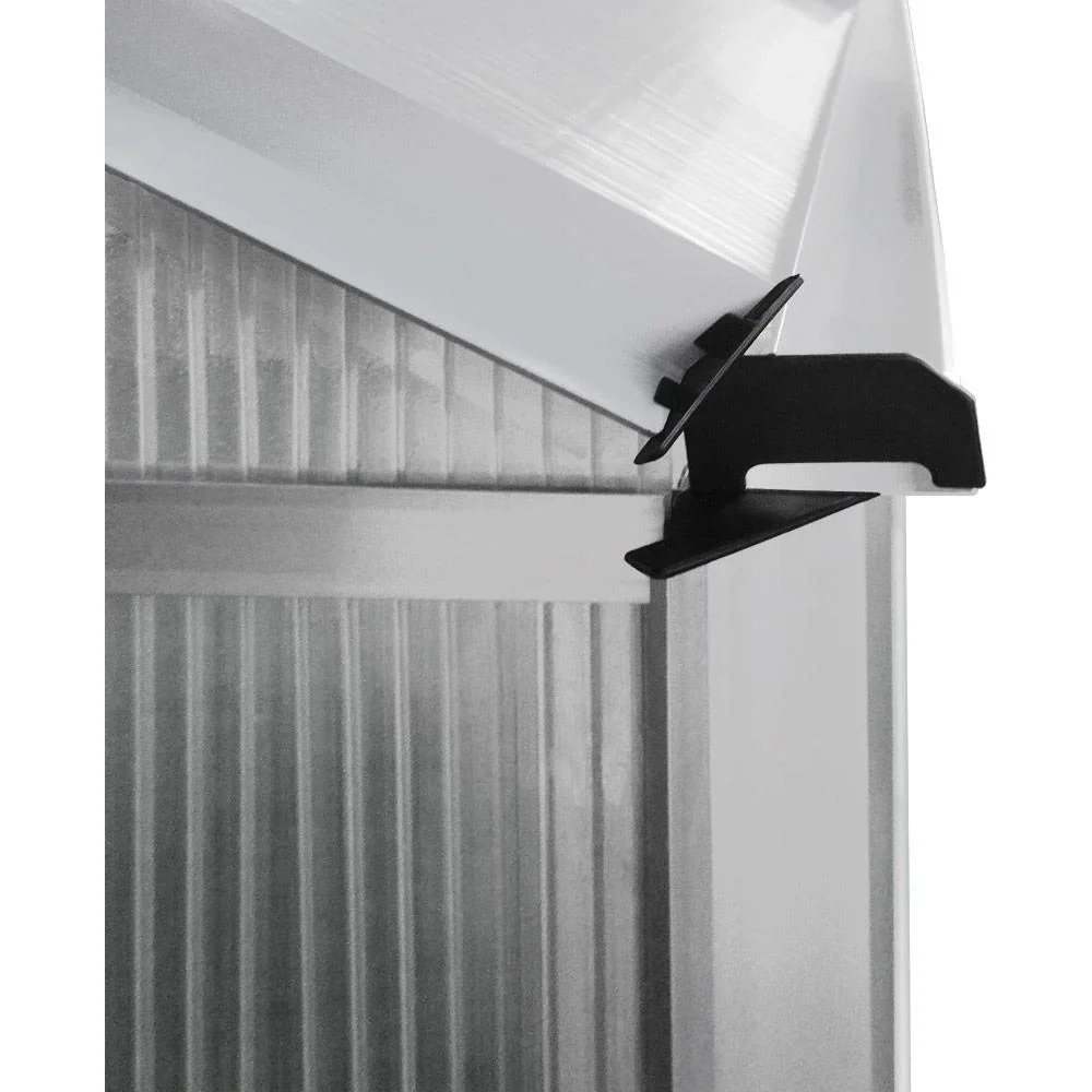 Gewächshaus mit Fundament / Aluminium-Gewächshaus / Wandgewächshaus - mit Regenrinne - Schiebetüren 192 x 127 x 202cm - 1