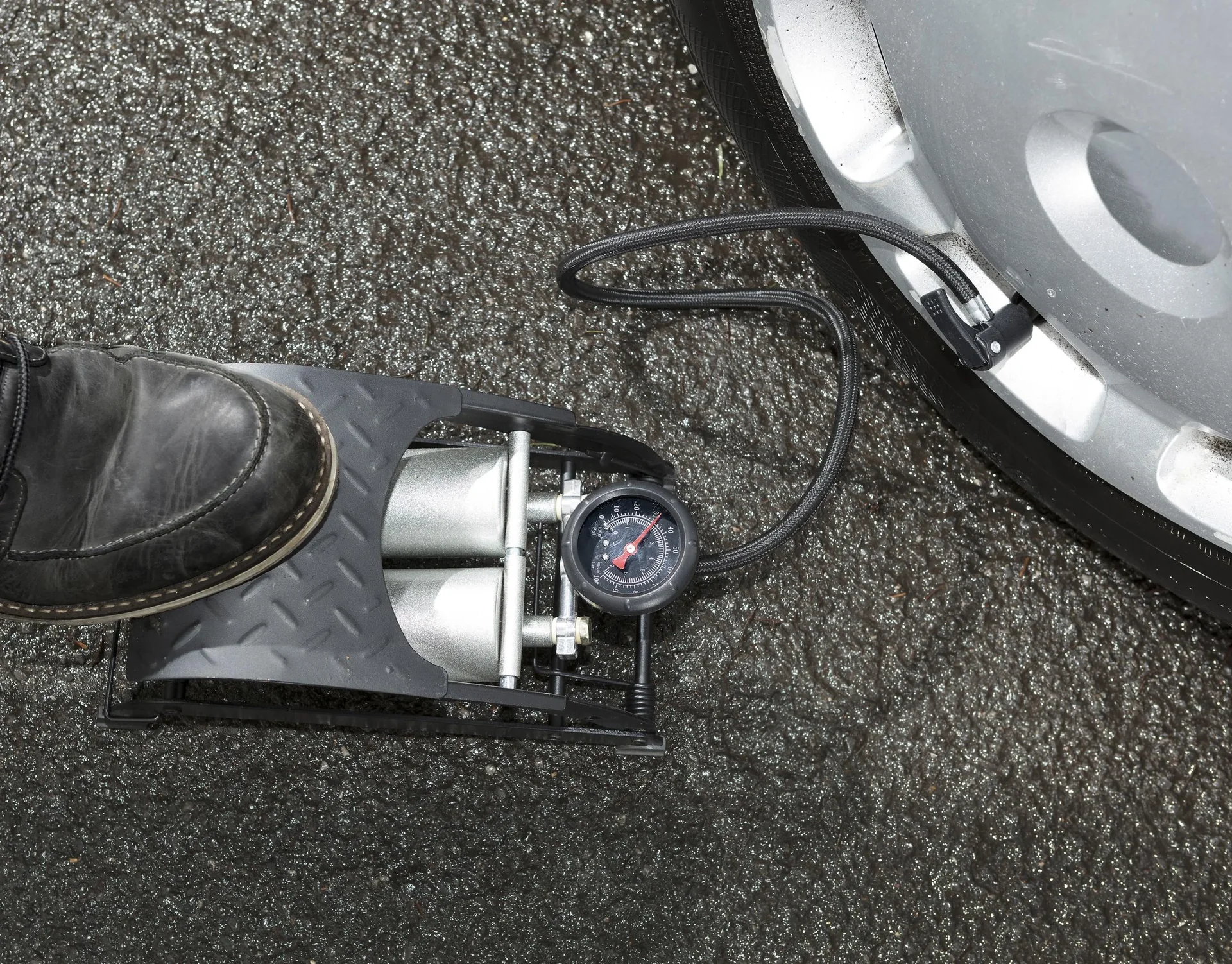 Doppelzylinder - Fußluftpumpe Premium - 2