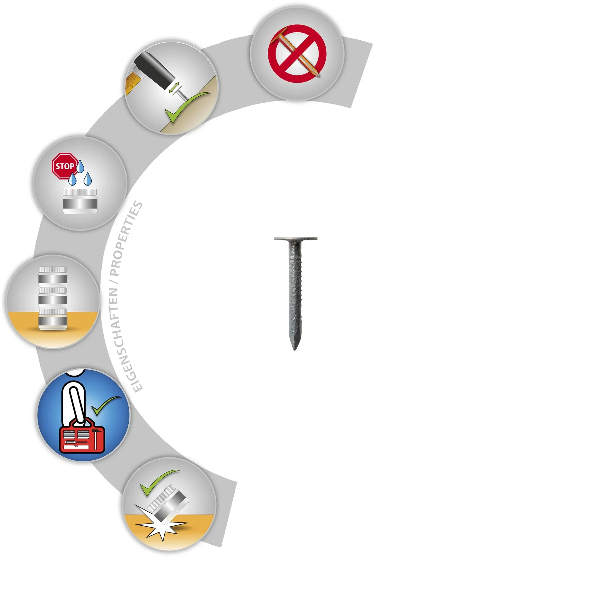 Dachpappstifte Roof 2,0 x 16 mm 400 g - 1