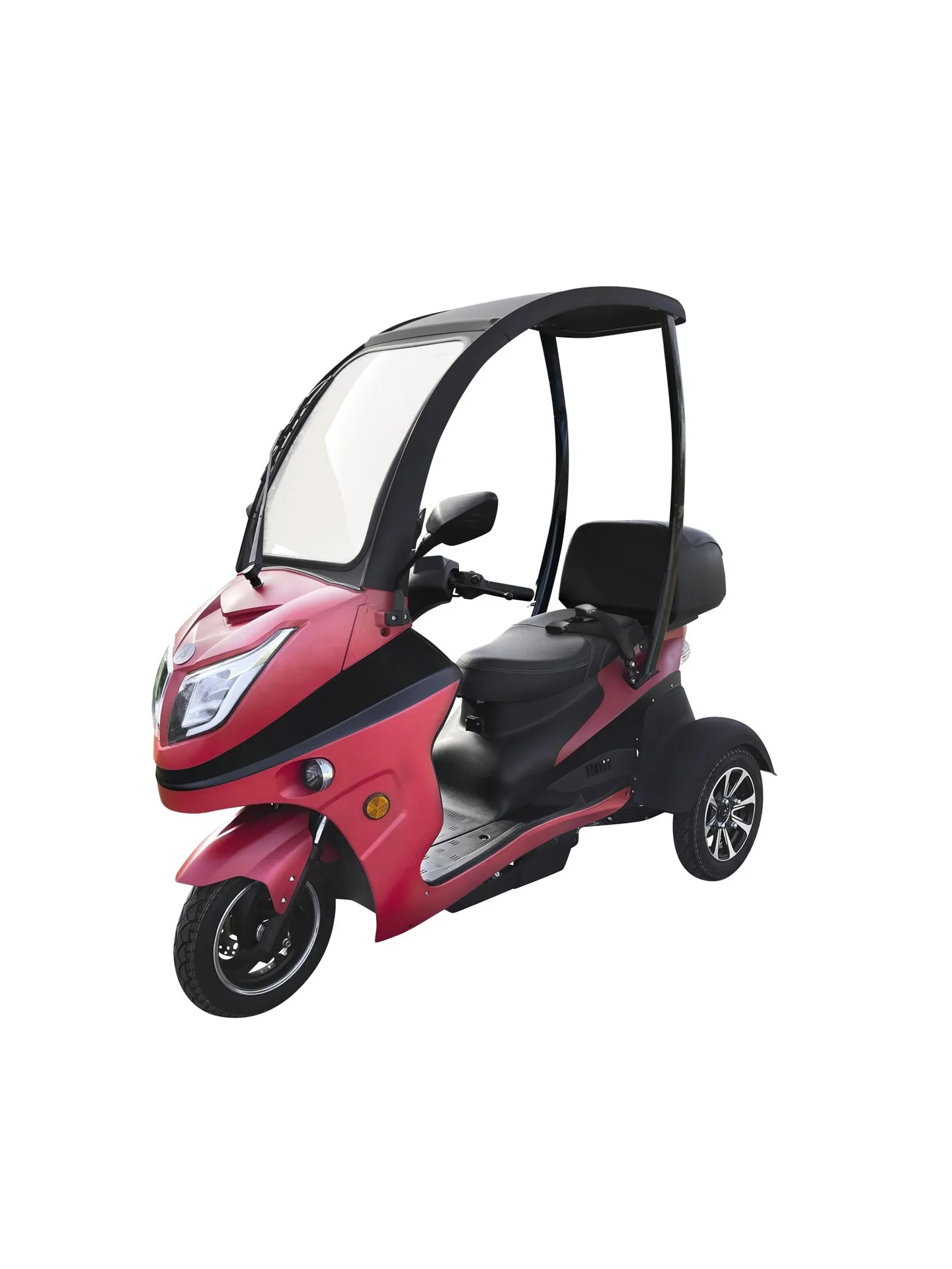 E-Kompaktroller "Lucca Trio" - 25 km/h - Wind und wettersicher, rot - 2